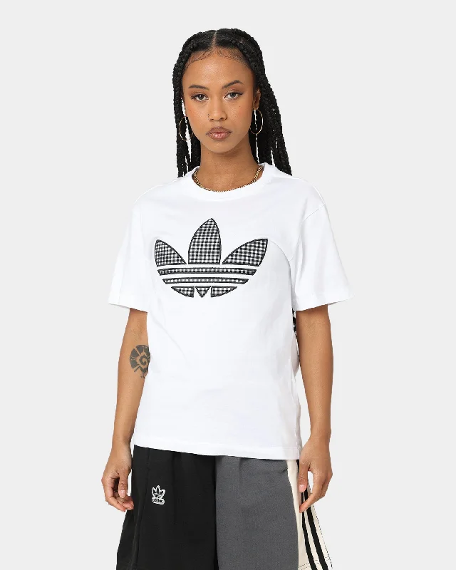 Adidas Women's Trefoil T-Shirt White Handmade Hand-knitted Hand-woven