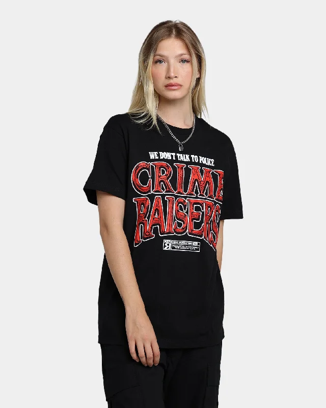 Rats Get Fat Crime Raisers T-Shirt Black Fleece Nylon Spandex