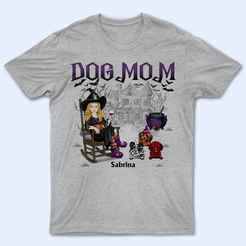 Witch Girls Dog Mom - Gift For Dog Lovers - Personalized Custom T Shirt Terry Blend Velvet Blend Canvas Blend