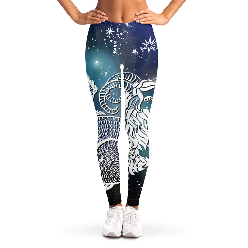 Constellation Of Capricorn Print Women's Leggings Chic Smooth Fit Leggings