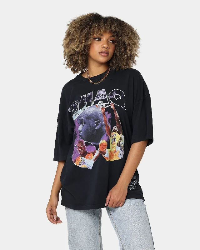 Mitchell & Ness Shaq T-Shirt Faded Black Front Pockets Side Pockets Patch Pockets