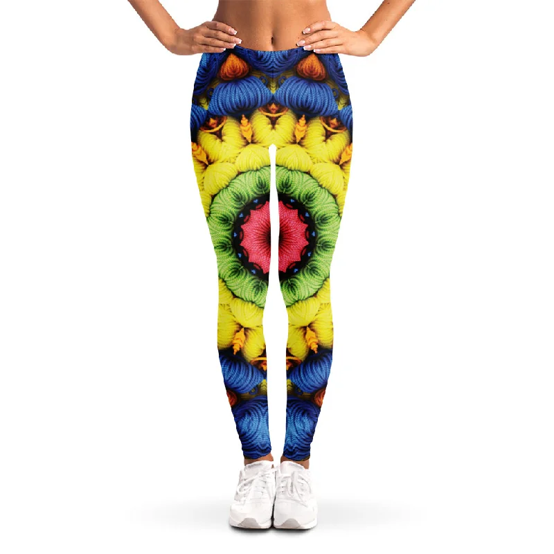 Colorful Kaleidoscope Print Women's Leggings Stylish Everyday Leggings