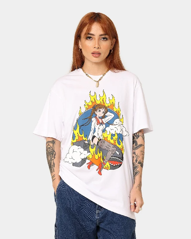 Lifted Anchors Warhead T-Shirt White Oversized T-Shirt Spandex breathable