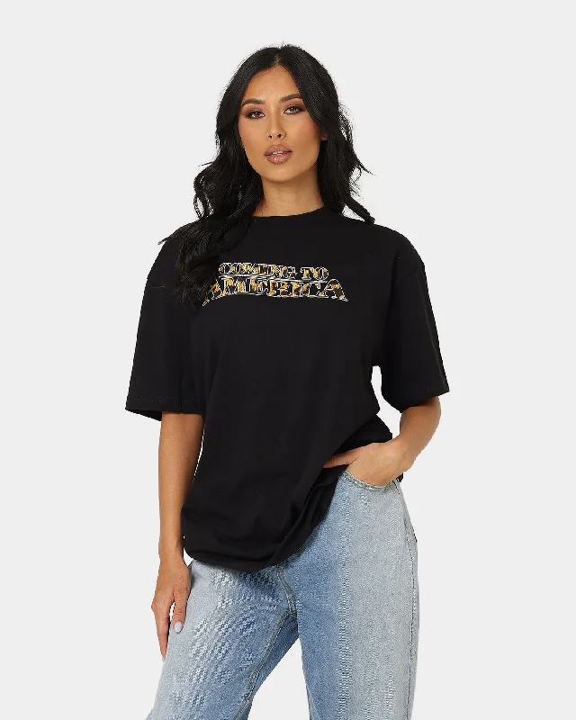 American Thrift X Coming To America Coming To America T-Shirt Black Zippered Front Buttoned Front Snap Front