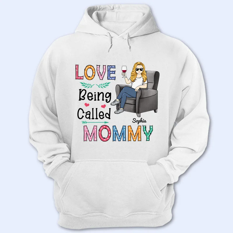 Love Being Called Mommy Grandma Auntie Mom Nana Mimi - Gift For Women - Personalized Custom T Shirt Rayon Velvet Corduroy