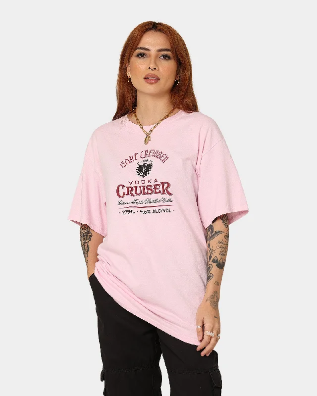 Goat Crew Goat Crew X Vodka Cruiser Lush Guava Cruiser T-Shirt Pink Embroidered Appliqued Beaded