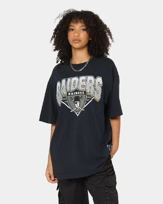 Mitchell & Ness Las Vegas Raiders Metallic Shadow T-Shirt Faded Black Anti-Shrink Durable Soft