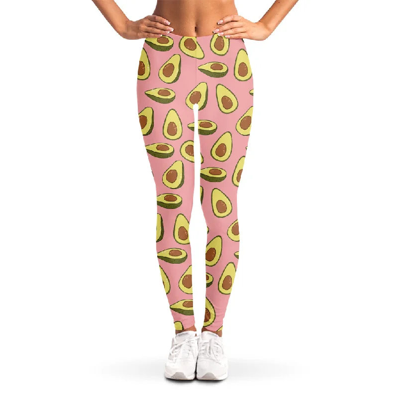 Cute Avocado Pattern Print Women's Leggings Comfortable Sports Performance Tights