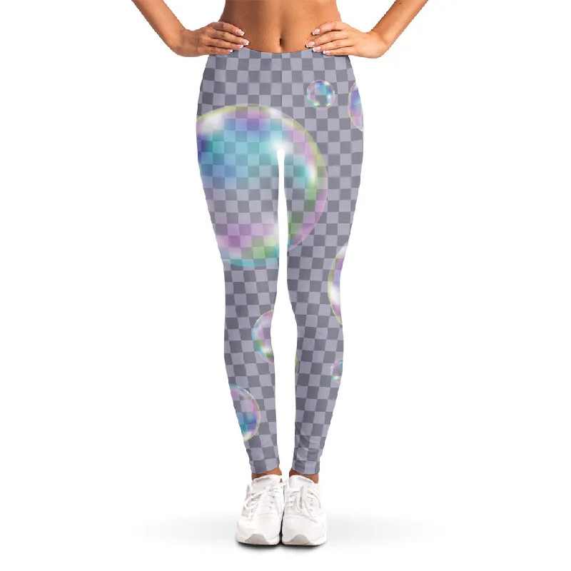 Colorful Soap Bubble Print Women's Leggings Stylish Yoga Leggings