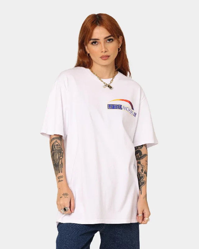 Lifted Anchors Aderrall T-Shirt White Asymmetrical Pockets Print