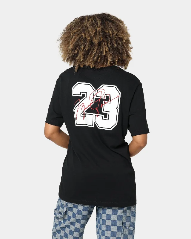 Jordan Essentials Flight 23 Graphic T-Shirt Black/White Ribbed Striped Patterned