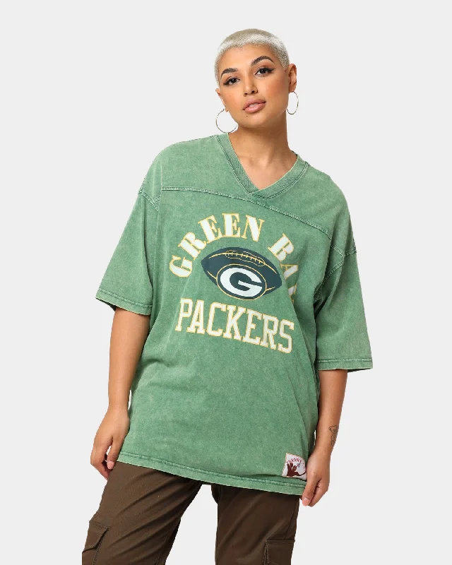 Mitchell & Ness Green Bay Packers Winners Oversized T-Shirt Bucks Green Mesh Blend Leather Blend Suede Blend