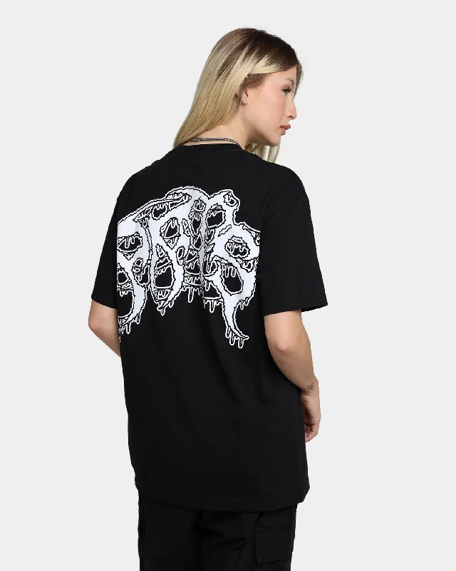 Rats Get Fat X Funeral French FF Car T-Shirt Black Lace Blend Ribbed Blend Corduroy Blend