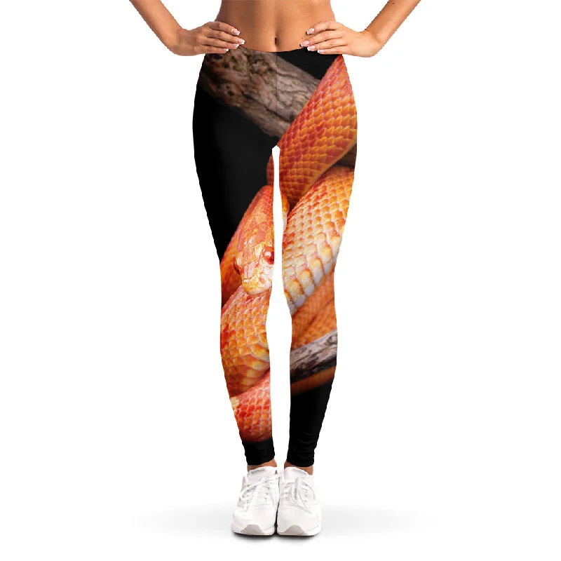 Corn Snake Print Women's Leggings Trendy Spandex Leggings