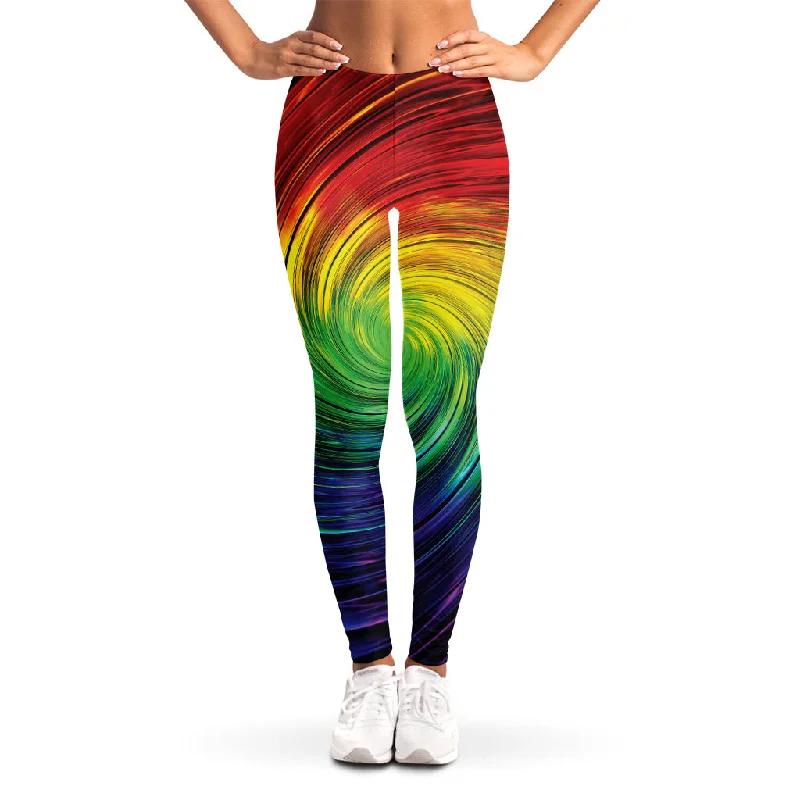 Colorful Swirl Print Women's Leggings Fashionable Printed Leggings