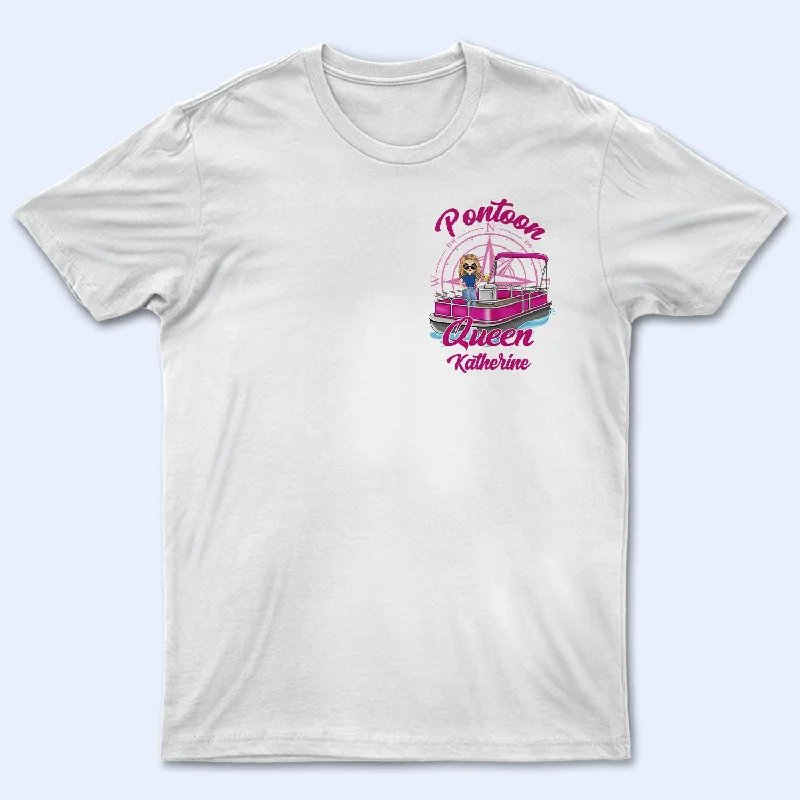 Pontoon Boat Queen - Gift For Pontoon Queen Pontoon Owner - Personalized T Shirt Elasticated Padded Insulated