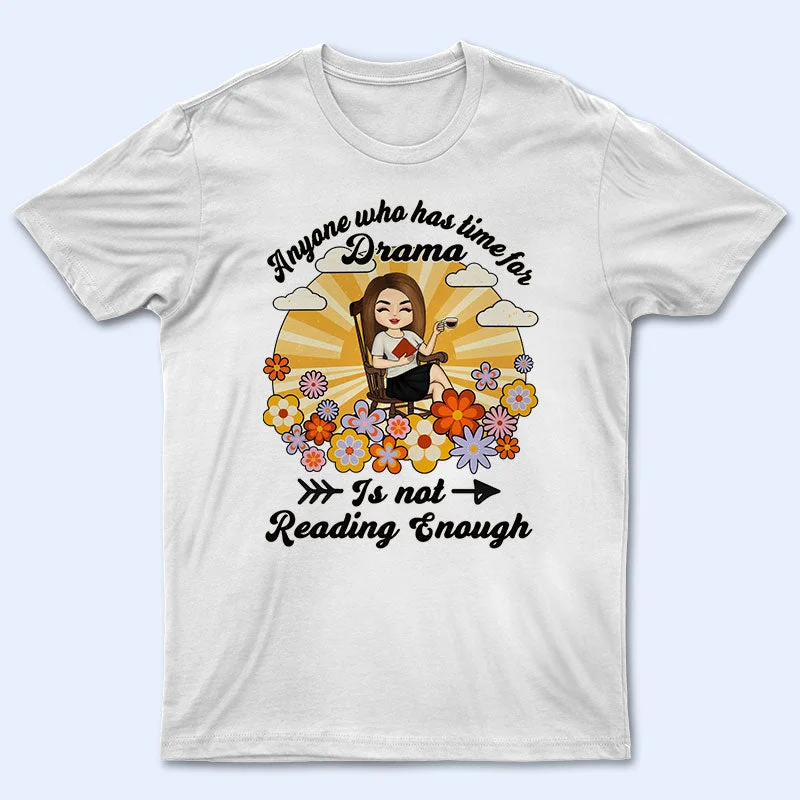 Not Reading Enough - Personalized Custom T Shirt Solid Color Striped Floral