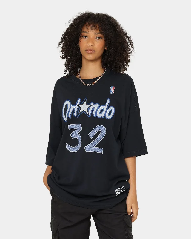 Mitchell & Ness Orlando Magic Shaquille O'Neal #32 N & N Oversized T-Shirt Faded Black Cozy Warm Stylish