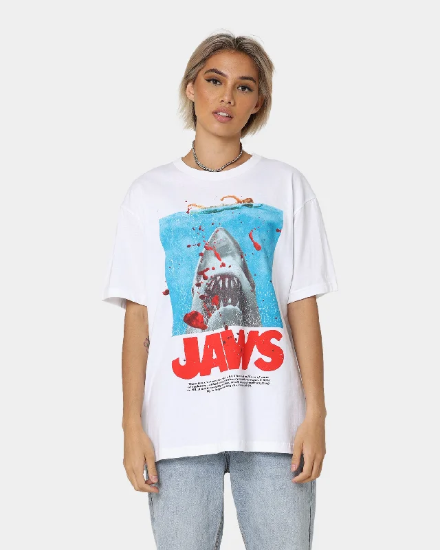 American Thrift X Jaws Jaws Poster T-Shirt White Plaid T-Shirt Polka Dot Checkered