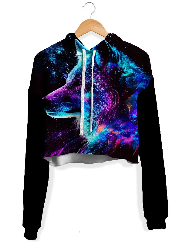 Facing Orion Fleece Crop Hoodie Hoodie with Strings Custom Fit Adjustable