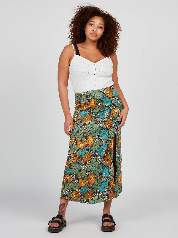 Luvely Daze Skirt - Jade chiffon skirt lightweight