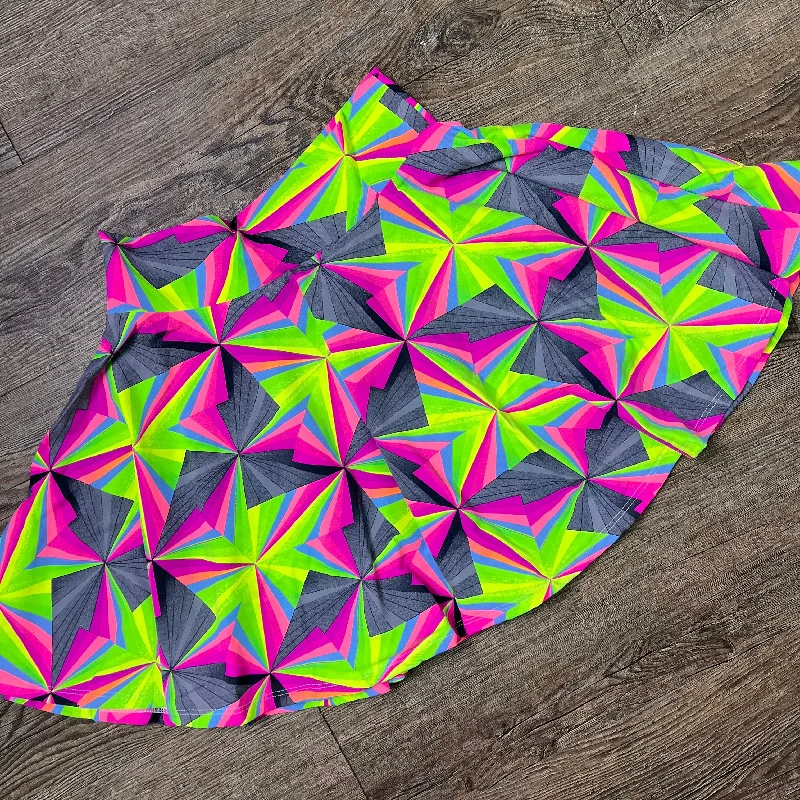 SALE - Skater Skirt in Optima Neon corduroy skirt cozy