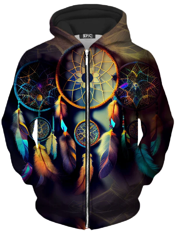 Sweet Dreams Unisex Zip-Up Hoodie Hoodie with Lining Warm Insulated