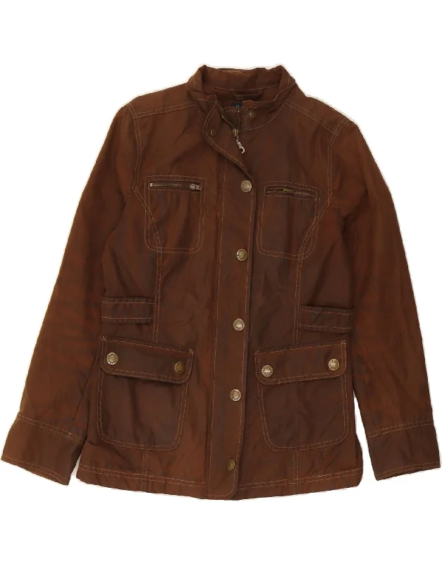 BODEN Womens Waxed Cotton Jacket UK 10 Small Brown Cotton Cotton Jacket Linen Jacket Terry Jacket