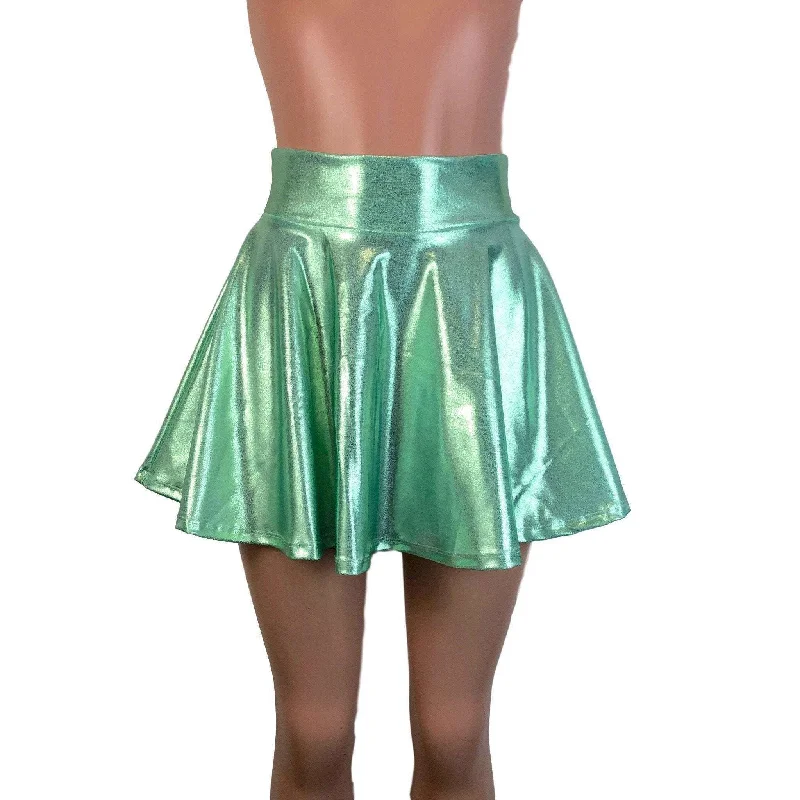 SALE - SMALL Skater Skirt - Mint Green Mystique wool skirt breathable