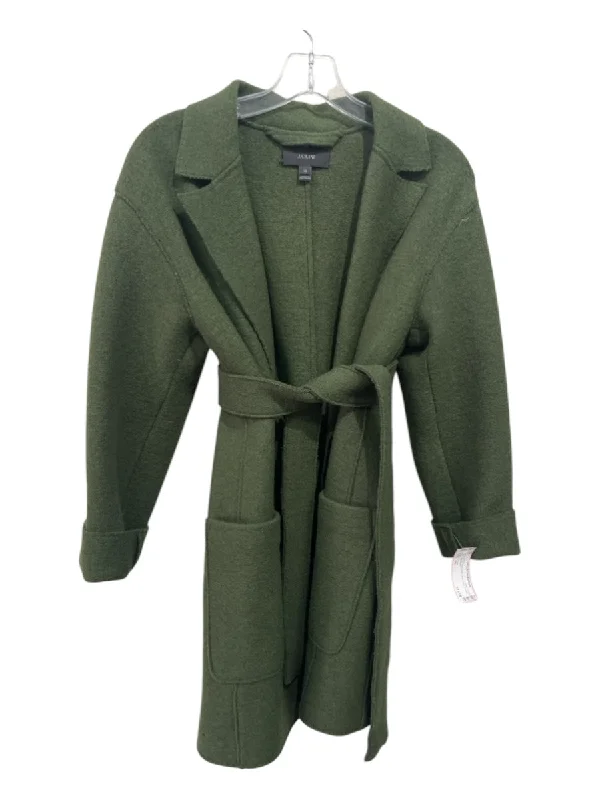 J Crew Size XS Green Wool Sash Open Front Pockets Jacket Rayon Jacket Velvet Jacket Corduroy Jacket