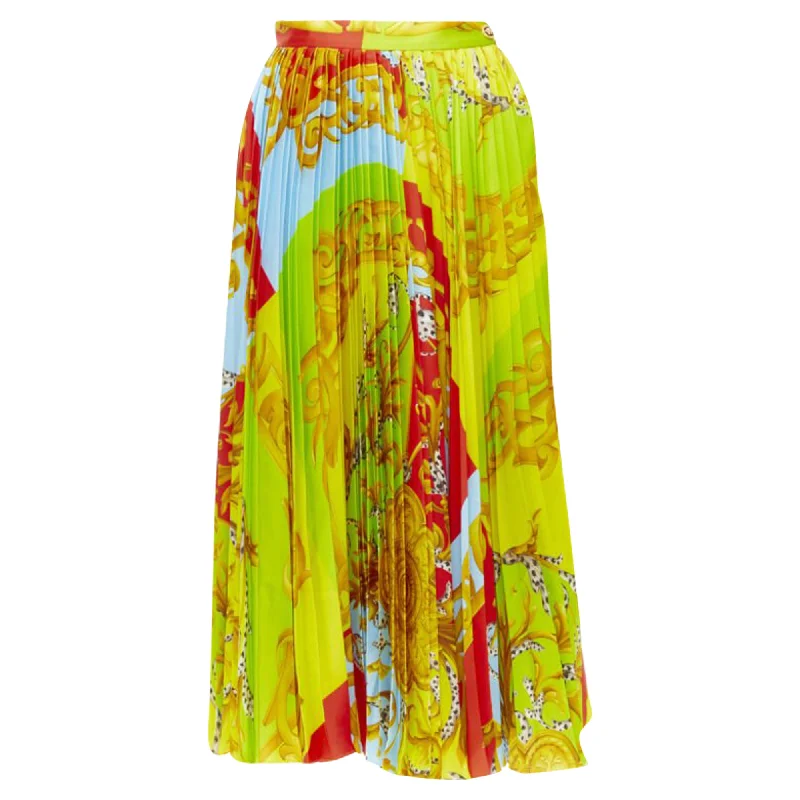 Versace Barocco AcanthPop Medusa pleated midi skirt silk skirt elegant