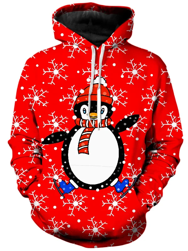 Penguin Sparkle Unisex Hoodie Hoodie with Hem Detail Decorative Unique