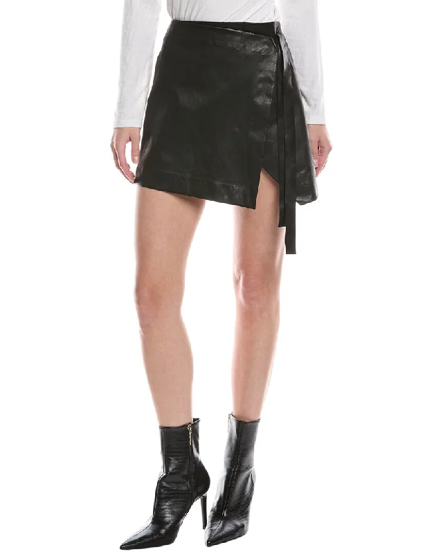 rag & bone James Leather Wrap Skirt lace skirt delicate