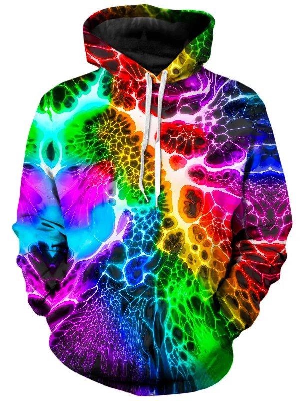 Rainbow Reef Unisex Hoodie Hoodie with Tie-Dye Psychedelic Retro