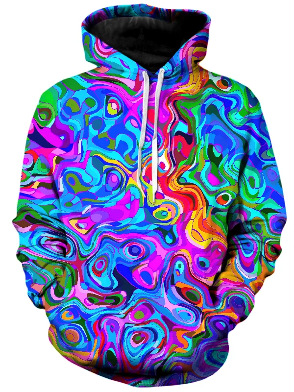 Rainbow Ripples Unisex Hoodie Hoodie with Slim Fit Tailored Modern