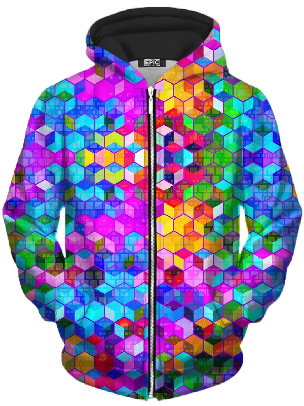 Cubism Unisex Zip-Up Hoodie Hoodie with V-Neck Classic Versatile