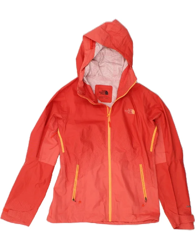 THE NORTH FACE Womens Hooded Rain Jacket UK 14 Medium Red Satin Jacket Silk Jacket Chiffon Jacket