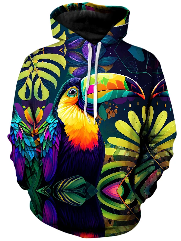 Deep Jungle Unisex Hoodie Hoodie with Hem Applique Textured Unique