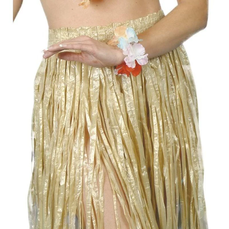 Hawaiian Hula Skirt Adult Yellow breathable skirt fabric