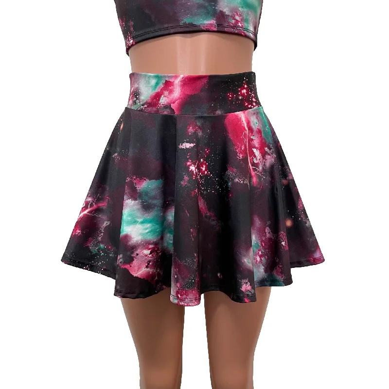 SALE - SMALL - New Galaxy Skater Skirt velvet skirt rich