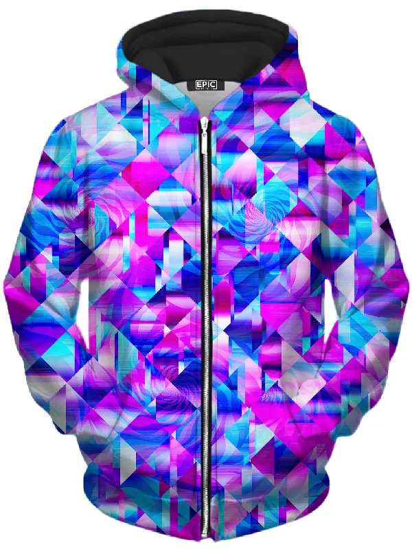 Blossom Trippy Unisex Zip-Up Hoodie Hoodie with Bell Sleeves Flared Feminine