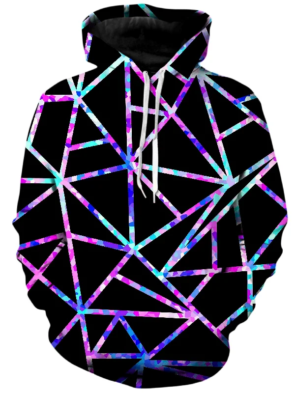 Glitter Geometric Unisex Hoodie Hoodie with Rolled Sleeves Casual Relaxed