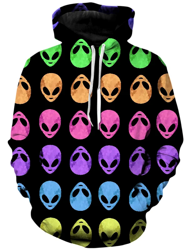 Alien Pattern Unisex Hoodie Hoodie with Bell Sleeves Flared Feminine