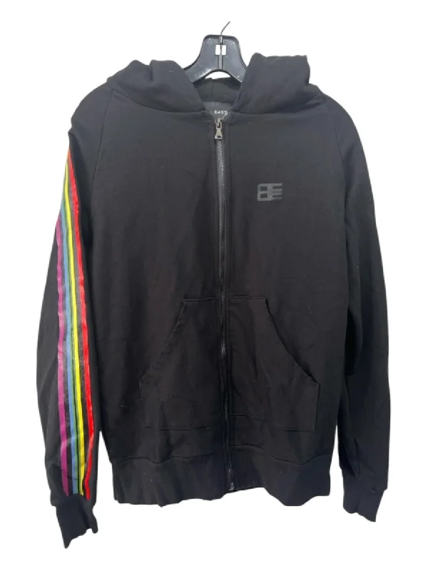 Baja East Size 0 Black & Multi Cotton Long Sleeve Rainbow Stripe hood Jacket Striped Jacket Polka Dot Jacket Floral Jacket