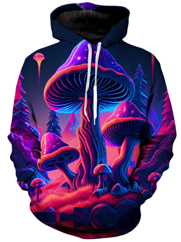 Shroom Trip Unisex Hoodie Hoodie with Ribbed Cuffs Snug Fit Comfort