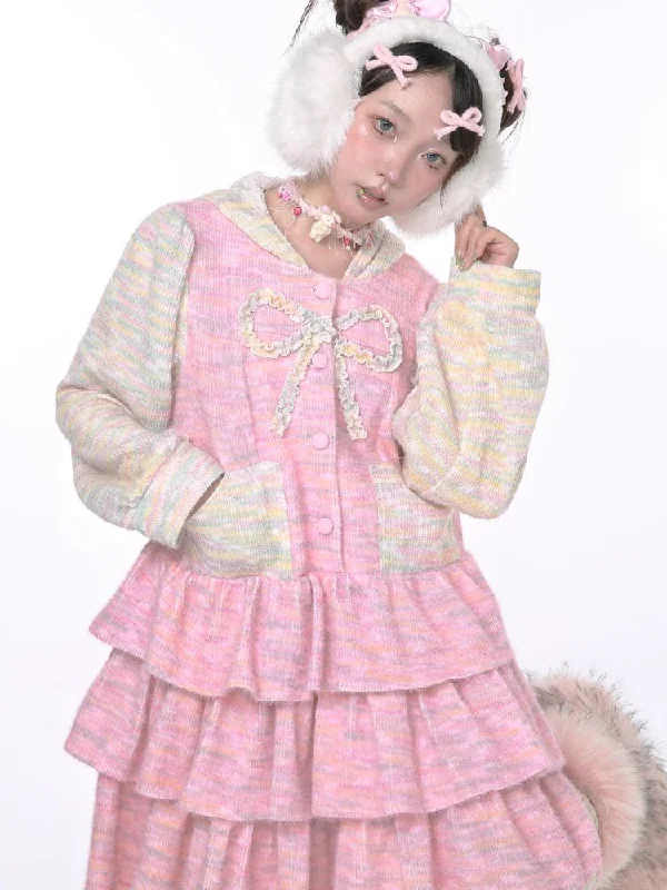 Pink rabbit ears cake dress【s0000010012】 Elegant Long Evening