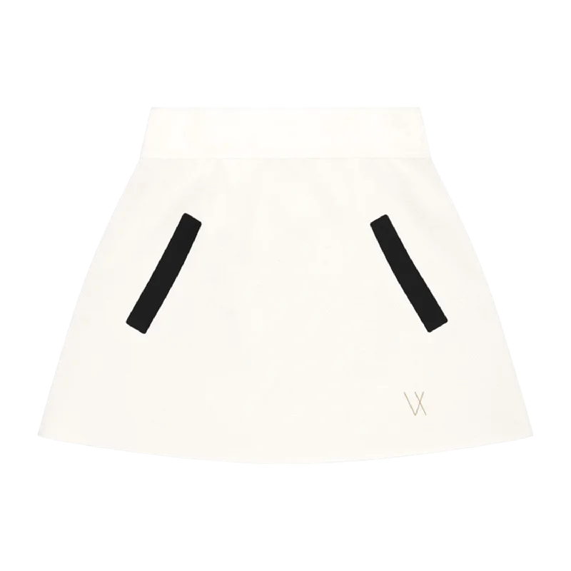 Vieux Jeu Giselle Skirt (Women's) - White relaxed fit skirt