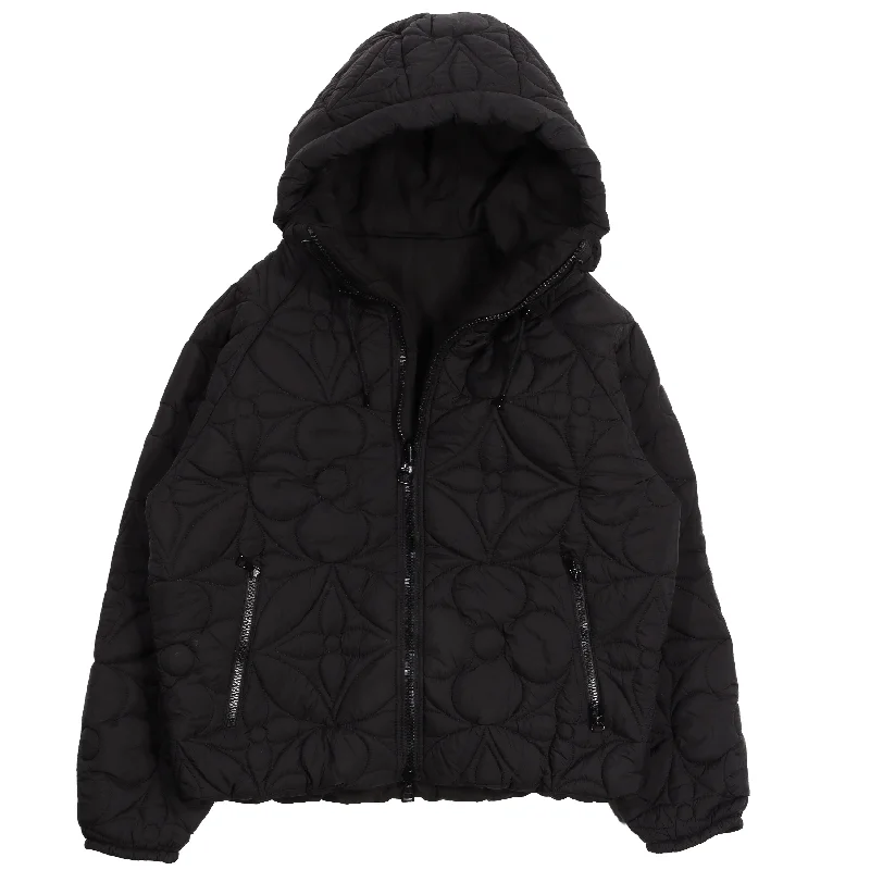 Reversible Monogram Puffer Jacket One-Shoulder Jacket Off-the-Shoulder Jacket Asymmetrical Jacket