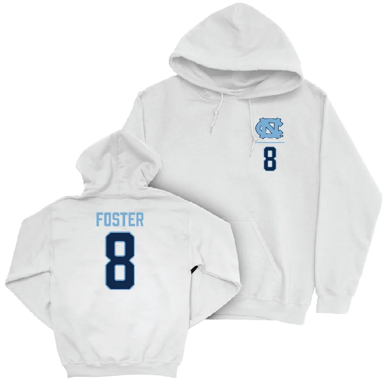 UNC Women's Volleyball White Logo Hoodie   - Emani Foster Hoodie with Camouflage Military Edgy