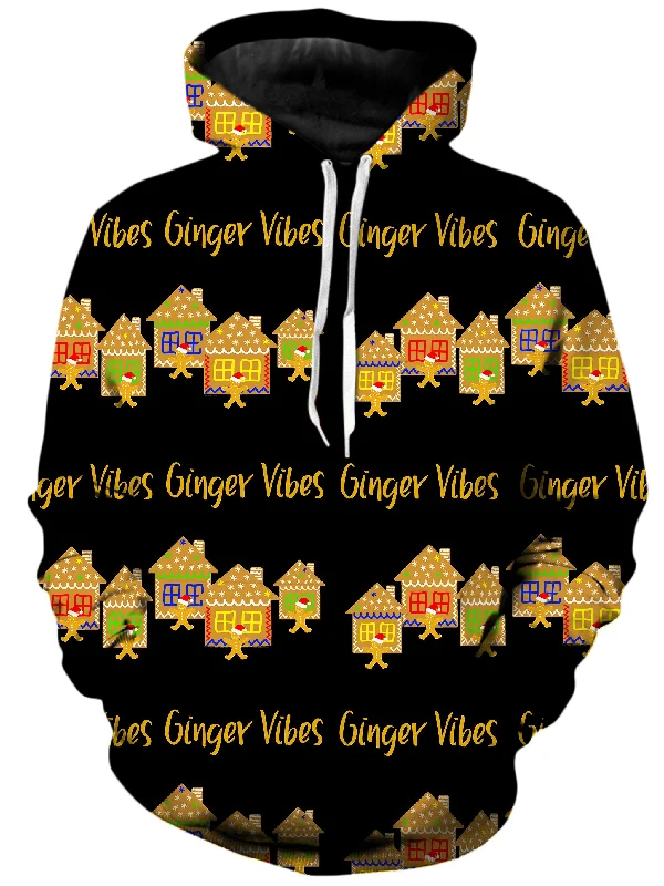 Merry Christmas Gingerbread Unisex Hoodie Hoodie with Hem Applique Textured Unique